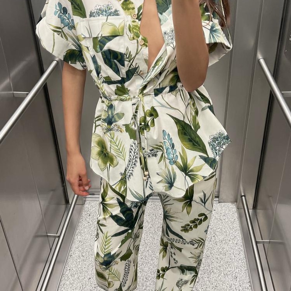 Zara Floral Print Pants - Picture 5 of 8